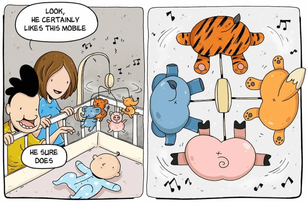 Komiks o perspektywie dziecka i rodziców